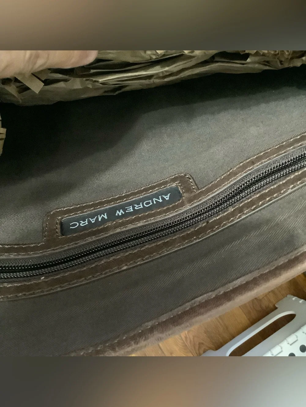 Andrew Marc Vintage brown Leather Laptop Brief Case